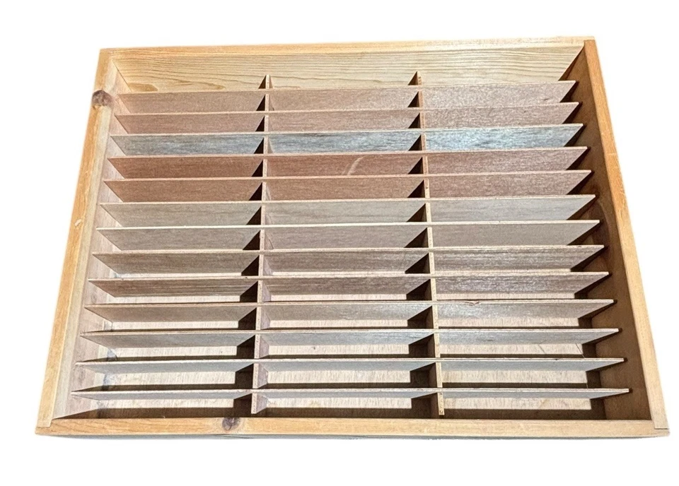 Vintage Napa Valley Box 42-Slot VHS Tape Rack Holder Storage Wood + Chan Tapes - Image 3 of 4