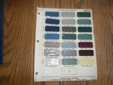 1939 1940 Pontiac Ditzler Paint Chips Colors - Vintage