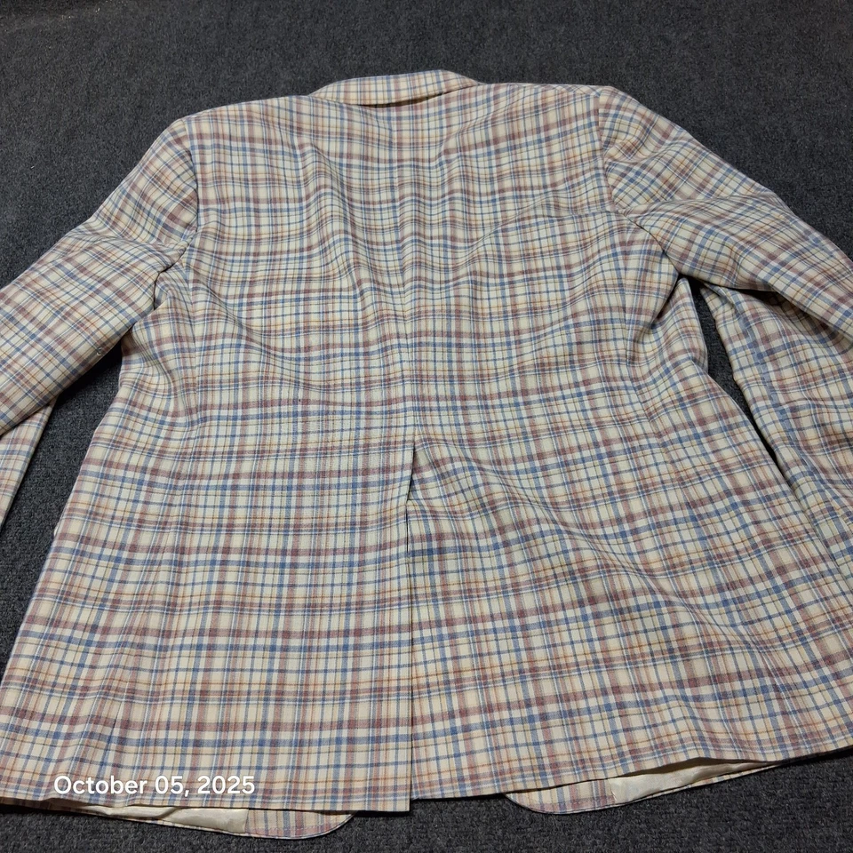 Mens Plaid Blazer Size 40 Cricketeer For Wilsons Vintage - Image 4 of 4