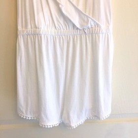 Topshop Crochet Jersey Wrap Romper Playsuit Cover Up White Size 12 Large NEW