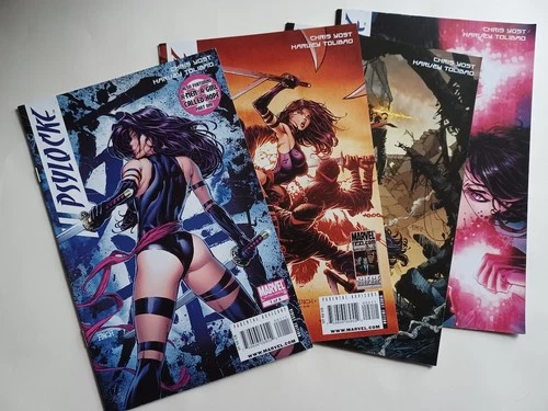 Psylocke 1 2 3 4 complete Yost Tolibao Marvel Comics job lot Finch covers 2010