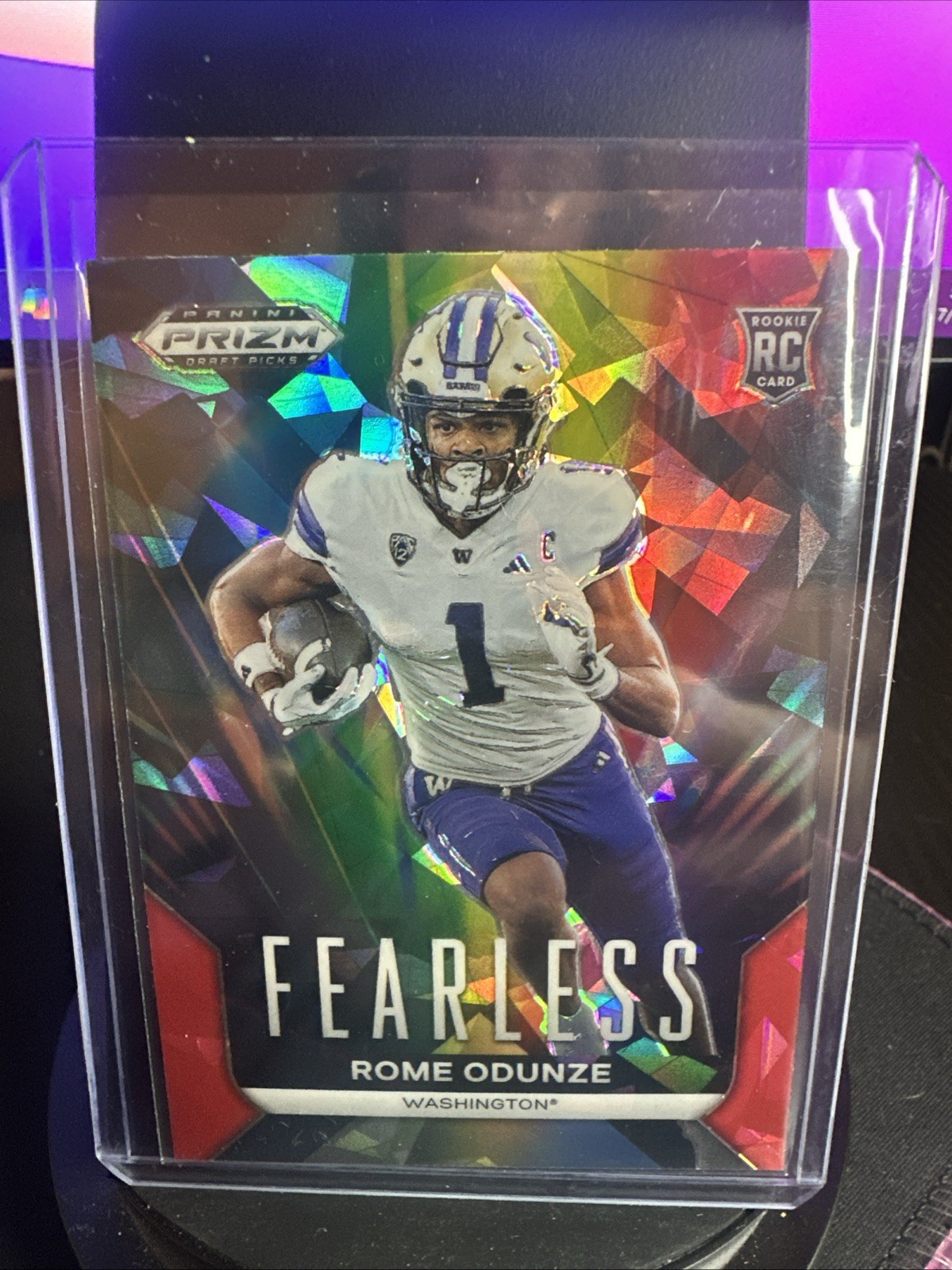 2024 Panini Prizm Draft Picks - Fearless Rome Odunze #F-RO Red Ice Prizm (RC)