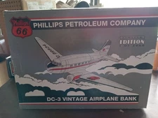 Phillips 66 - Limited Edition -  Die-Cast Metal - DC-3 Airplane Vtg Bank