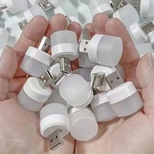 10X Mini USB LED Night Lights Warm White for Reading  Travel Use - NEW
