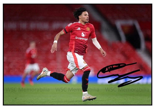 12090. Ethan Williams Signed Pictures A4 Prints Man United Falkirk Cheltenham