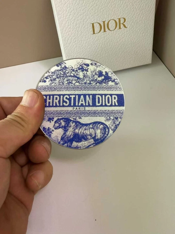 2025Dior Compact Mirror With Blue& White Tiger Motif GWP VIP - Image 3 of 4