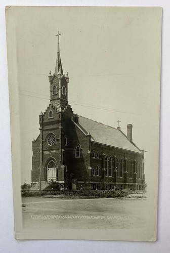 RPPC Delmont South Dakota German Evangelical Lutheran Church SD Cook Montgomery