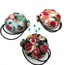 Supplies Ball-Shaped Tool Wrist Strap Sewing Pin Cushion Needle Holder Flora