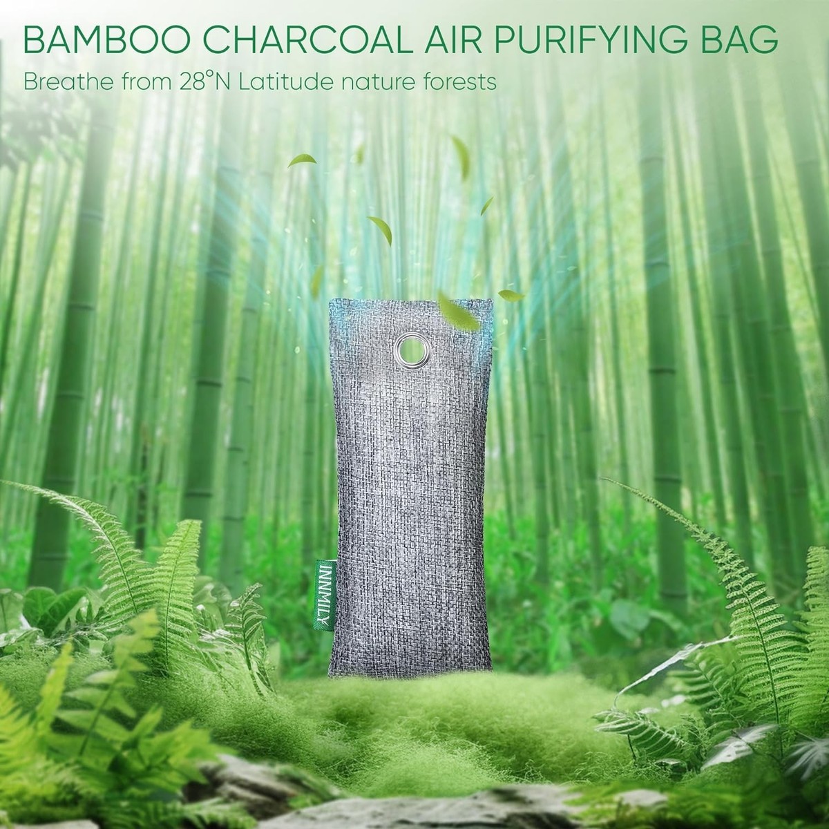 Activated Charcoal Odor Absorber,6 Pack Nature Odor Eliminator for Shoes,  Bamboo