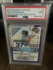 2024 Panini Prospect Edition - Travis Bazzana #5 Blue Wave Prizm Signatures /75