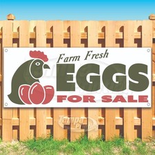 FARM FRESH EGGS Advertising Food Organic Vinyl Banner Flag Sign USA SB10564