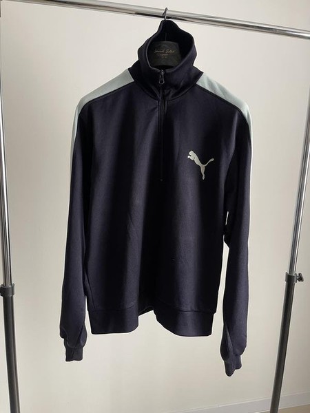 Men Puma Track Jacket Navy Cotton L