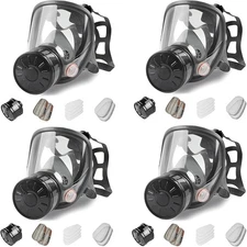 Gas Masks Survival Nuclear and Chemical - 1 count (Pack of 4), Grey-4pack 