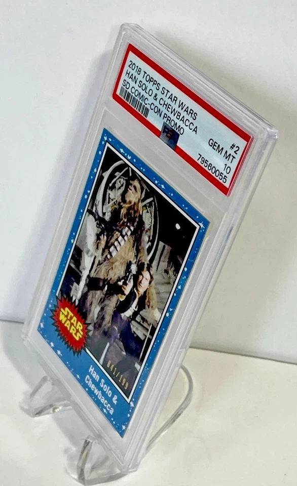 2018 Star Wars Han Solo & Chewbacca #2 SDCC Promo Card /199 PSA 10 Gem Mint - Image 2 of 4