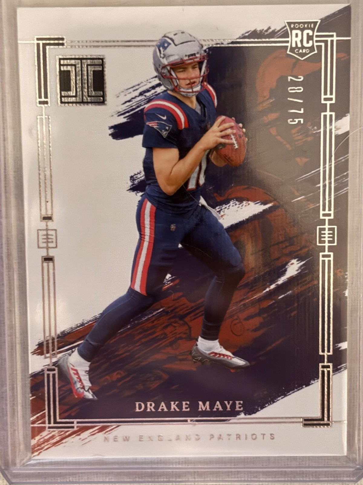 2024 Panini Impeccable #73 Drake Maye /75 RC – Premium Rookie Parallel