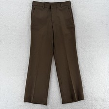 Vintage Levis Action Slacks Pants Mens 32x28 Brown Dress Trousers Office 70s