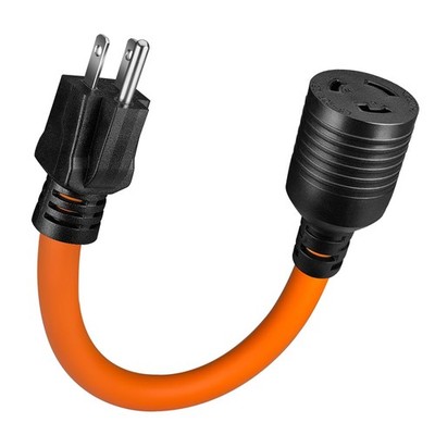 NEMA 5-15P to L5-20R Household Twist-Lock Converter Adapter Cord,15-Amp 125V ...