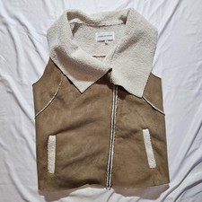 Cupcakes and Cashmere Women's Faux Suede Lambswool Vest, Women's Medium