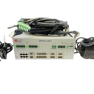 SPIIPLUS ACS MOTION DIGI Motion Controller CTLR 2-AXIS CM-2-A-E-M0 with Cables.