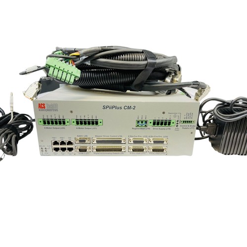 SPIIPLUS ACS MOTION DIGI Motion Controller CTLR 2-AXIS CM-2-A-E-M0 with Cables.