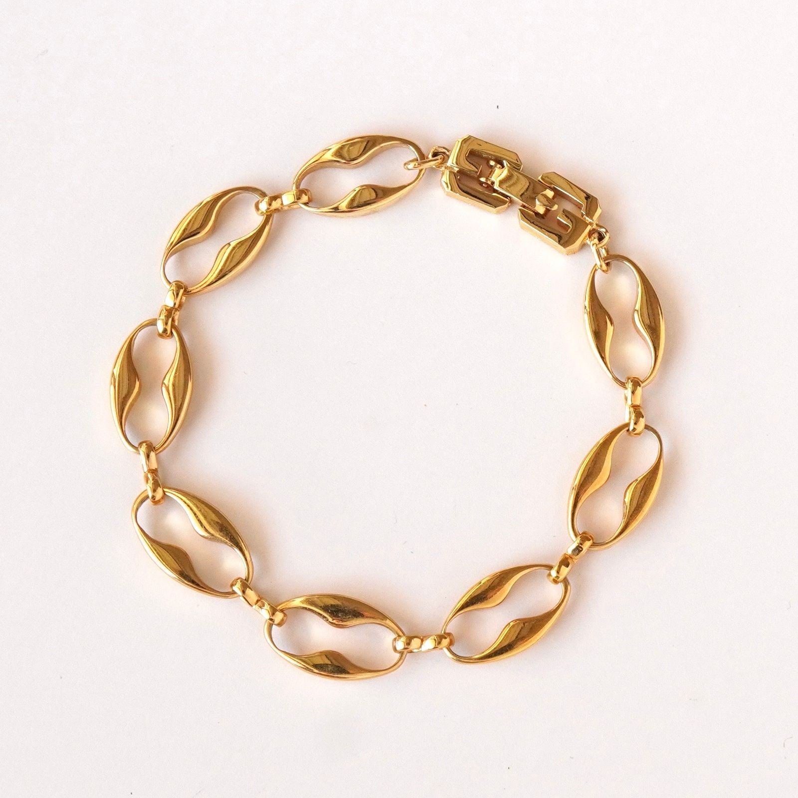 Givenchy GP Chain Bracelet 18cm Vintage Japan Jewelry Accessory Collector