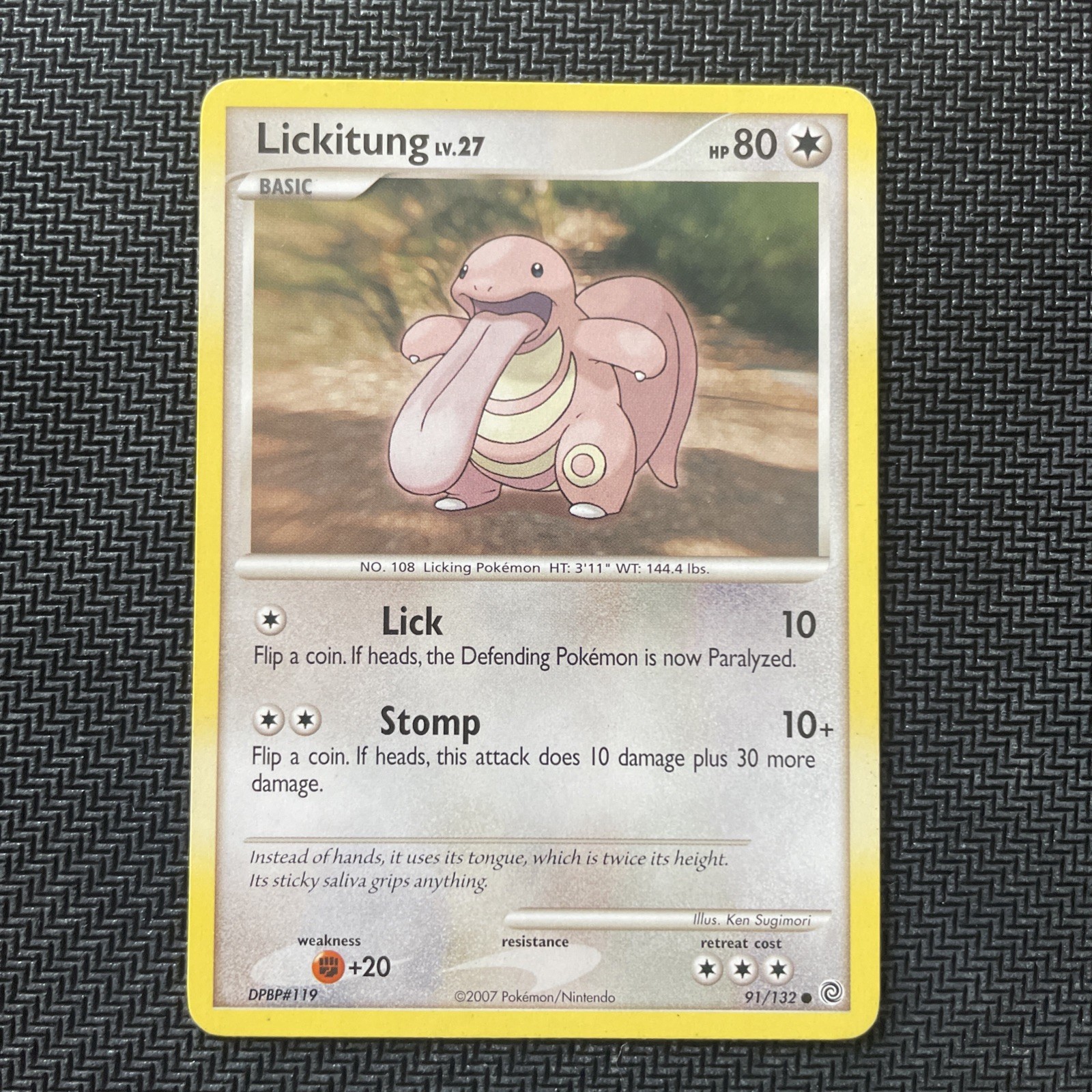 Lickitung 91/132 Pokemon Secret Wonders Common 2007 LP