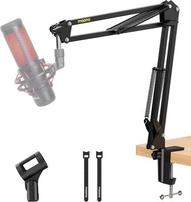MAONO Boom Arm Microphone Stand Adjustable Metal Suspension Mic