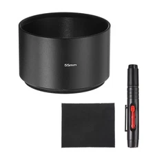 Lens Hood Shade, 55mm Long-focus Screw-in Metal Camera Cap Shade