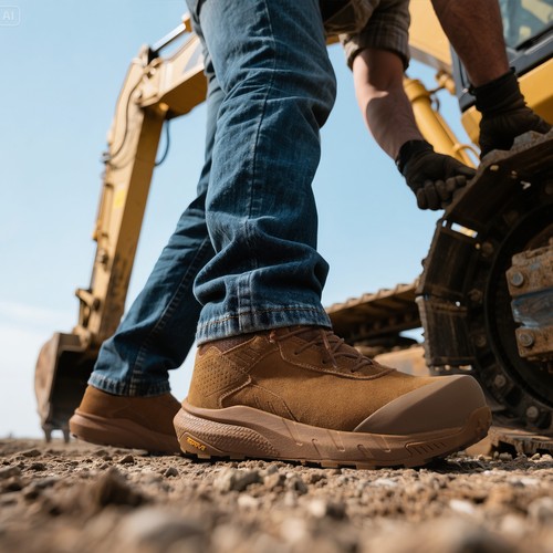 Men Waterproof Composite Toe Work Boots Lightweight Comfortable Safety Boots
