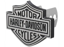 Harley Davidson Bar Shield Brushed Aluminum Hitch Cover