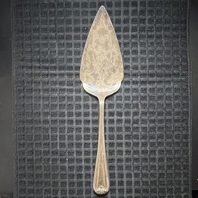 Vintage Gorham Heritage Cake/Pie Server Silverplate Etched Floral Handle 11 in