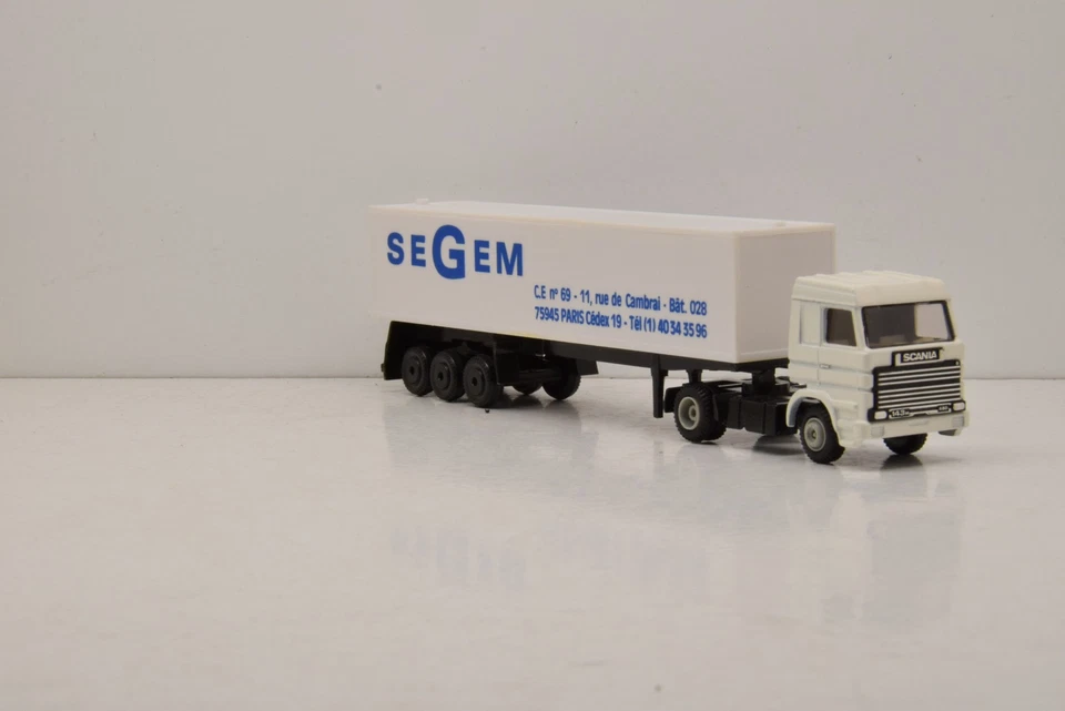 SEMI REMORQUE SCANIA 450 SEGEM EFSI 1/87 PROMOTIONNEL NEUF EN BOITE - Photo 4/4
