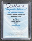 MILEY CYRUS AS HANNAH MONTANA 2026 TOPPS CHROME DISNEY #DCA-MC CHANNEL AUTO