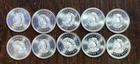 1 Ounce .999 Fine Silver - Lot Of 10, 1/10th Oz Aztec Calandar Rounds