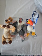 1994 Lion King 8 Inch Vintage Poseable Plush Disney Lot Of 3