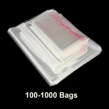 Clear Poly Bags Plastic Opp Cellophane Bags Open Flat Packing T-Shirt Apparel