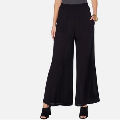 Curations By Amy Moorison Women Black Wide Leg Pants Size XS