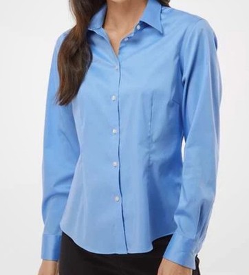 NEW Van Heusen Women's Ultra Wrinkle Free Long Sleeve Button Down Dress  Shirt | eBay