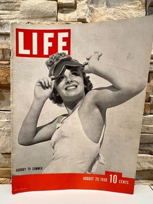 LIFE Magazine Aug 29 1938 Vol. 5 No. 9 Goodby To Summer Millicent Rogers Vintage