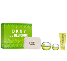 DKNY BE Delicious Eau de Parfum 100ml Spray  + 15ml+ BL 100ml + Purse Gift Set