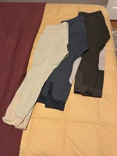 Lot Of 3 Pairs Smartpak Hadley Knee Patch Breeches Size 36 Used