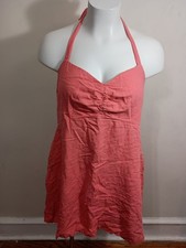 Old Navy Women's Size XXL Fit & Flare Linen-Blend Halter Mini Babydoll Dress