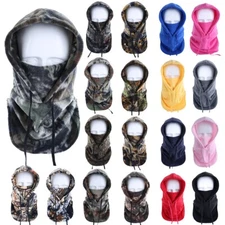 Tactical Motorcycle Balaclava Face Mask Thermal Fleece Hood for Outdoor Cycling