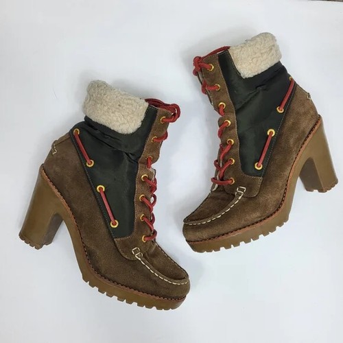 Sperry Trinity Lace Up Sherling Suede 