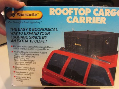 samsonite rooftop cargo carrier