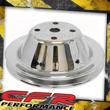 For 1969-85 Chevy Small Block Chrome Steel Water Pump Pulley - Long 1 Groove For 1969-85 Chevy Small Block Chrome Steel Water Pump Pulley - Long 1 Groove