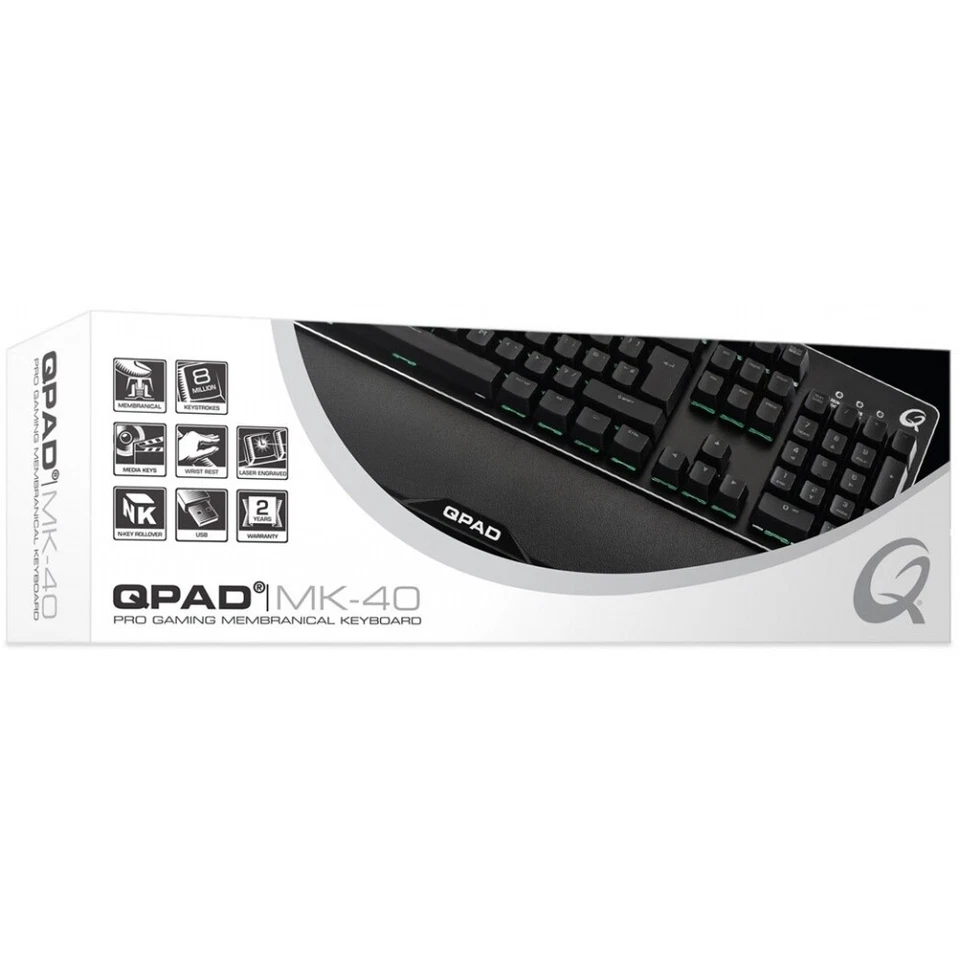 QPAD MK40 (DE) Gaming Tastatur schwarz QWERTZ-Layout beleuchtetes Tastenfeld - Bild 2 von 2