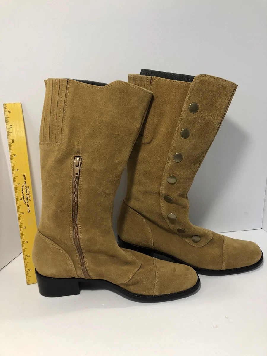 JESSICA BENNETT Tan Womens Boots Vero Cuoio 8M Leather Suede Super