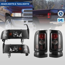 Headlightstail Lights For 1994-2002 Dodge Ram 1500 2500 3500 Black Smoke Lens Headlightstail Lights For 1994-2002 Dodge Ram 1500 2500 3500 Black Smoke Lens