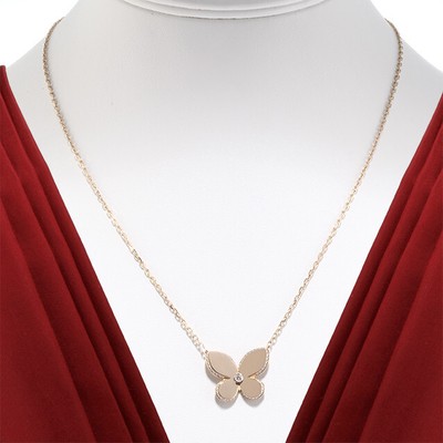 Graff Collier Butterfly Rosegold 750 Diamanten Brillanten Schmetterling Gold